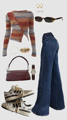 Looks Chic, Casual Style Outfits, Mode Inspiration, Lookbook Outfits, Teen Fashion Outfits, Looks Vintage, Retro Outfits, Outfits Casuales