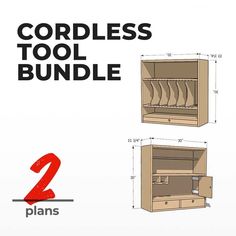 two plans for the cordless tool cabinet