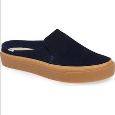 Tom’s Navy Suede Slip On Mules Nwot Excellent Condition, No Flaws. This Backless Slip-On Sneaker Delivers Easy Comfort Along With Modern Style To Spare. Style Name: Toms Sunrise Slip-On Sneaker (Women). Style Number: 5594948 Please Feel Free To Ask Questions! Blue Suede Slip-ons With Textured Sole, Casual Blue Suede Slip-ons, Leopard Print Loafers, Stacked Heel Sandal, Mule Sneakers, Suede Mules, Slip On Mules, Trendy Sneakers, Suede Sneakers