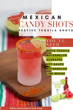 mexican candy shots festive tequila shots with watermelon and lime wedges