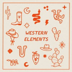 the western elements are arranged in an orange frame