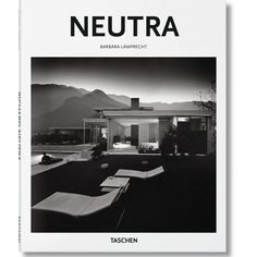 a book with the title neutra written in black and white