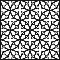 a black and white image of an intricate design with circles in the shape of stars