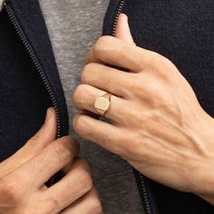 #All Inspired by Signet Rings of Royalty Past, our Duke Signet Ring, embodies strength, tradition and modernity all in one. Crafted with solid gold and featuring a comfort fit design, its an everyday piece he'll never want to take off. The Finer Points: #YellowGold-10kSolidGold-7 #YellowGold-10kSolidGold-8 #YellowGold-10kSolidGold-9 #YellowGold-10kSolidGold-10 10k Solid Yellow Gold Comfort Fit Design 2.6 Grams Solid Gold Crafted in Istanbul, Turkey #YellowGold-14kSolidGold-7 #YellowGold-14kSolid Mens Gold Signet Wedding Ring, Sapphire Signet Ring Men, Men Rings Aesthetic Gold, Wedding Ring For Men Gold, Signet Engagement Ring Men, Men Signet Ring Gold, Man Ring Design Gold, Mens Signet Wedding Ring, Gold Signet Ring Mens