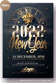 New Year Flyer PSD New Year Party Flyer, New Year Flyer, New Year Card Design, New Year Poster, Poster Template Design, Concert Flyer, New Year Banner, Psd Flyer Templates, Psd Flyer