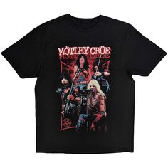 Motley Crue Live Montage Red Unisex T-Shirt Motley Crue Live, Motley Crue Shirt, Motley Crue, Mötley Crüe, Short Styles, Screen Printing Designs, High Quality T Shirts, Sweatshirt Shirt, T Shirt Top