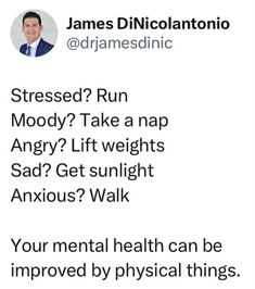 Dr James Dinicolantonio, James Dinicolantonio, Get My Life Together, Linen Casual, Mental And Emotional Health, Self Care Activities, Health Facts, Life Advice, Useful Life Hacks