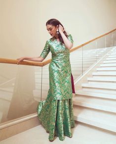 Brocade Kurta, Aditi Rao Hydari, Peacock Motifs, Sharara Designs, Aditi Rao, Raw Mango, Anarkali Dress Pattern