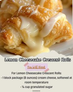 a recipe for lemon cheesecake crescent rolls