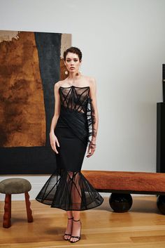 Christian Sirano, Classic Style Icons, Resort 2024 Collection, Applique Skirt, Black Tie Attire, Sheer Corset, Resort 2024, Ball Skirt, Corset Bodice