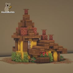 a low poly model of a small house