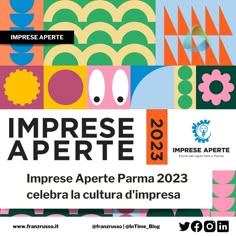 an advertisement for the imprese aperte show in barcelona, spain on march 22