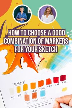 An announcement for a YouTube Tutorials on how to choose a good combination of markers for your sketch (Copic and Promarkers) Find The Markers, Touch Markers Color Chart, Mr Sketch Markers, Alcohol Marker Product Sketch, Oil Based Markers, Copic Color Chart, Copic Coloring