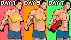 an image of a man's chest before and after losing weight in 5 days