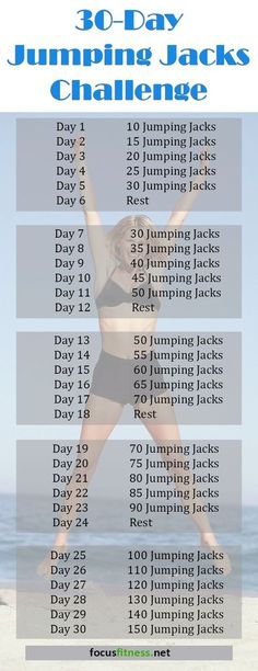 the 30 - day jumping jacks challenge