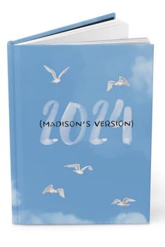 a book with the words madison's version written on it and birds flying in the sky