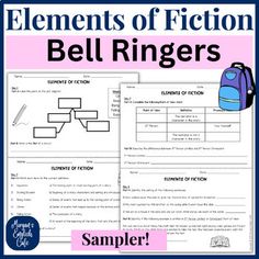 the elements of fiction bell ringers for students to use in their writing and reading skills