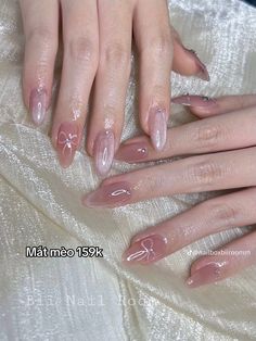 Romantic Nail Art, Minimal Nails Art, Hippie Nails, Subtle Nails, Simple Gel Nails, Simple Acrylic Nails