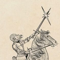 Knight Drawing Aesthetic, Knight Horse Tattoo, Female Knight Tattoo, Medieval Knight Drawing, Medieval Knight Art, Knight Core, Medieval Drawing, Woman Knight