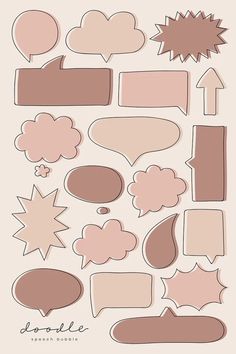 Speech bubble doodle vector collection Bubble Doodle, Journal Banner, Talk Bubble, Doodle Vector, Bullet Journal Banner, Speech Bubbles, Doodle Icon, Free Hand Drawing, Bullet Journal Stickers