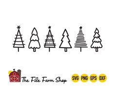 the farm shop christmas trees svg files