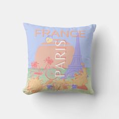 a pillow with the words paris on it