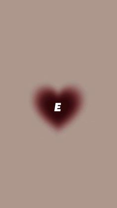 a heart shaped object with the letter e on it