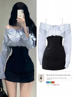 Fashion Top Outfits, Kawaii Fashion Outfits, Korean Fashion Dress, Elegante Casual, Mode Casual, Classy Casual Outfits, Really Cute Outfits