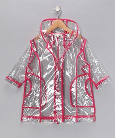 Fuchsia Transparent Raincoat - pluie pluie | Idea #90: Rainscreen - Not to say that a rainscreen is a raincoat, but a raincoat isn't the last line of defense that a person wears. The short sleeves, loosely buttonable breast panels and droopy collar allow heavier and nonvertical rain to breach the coat. Now, to really be a rainscreen, you'd have to be wearing a better (uglier? more utilitarian?) coat underneath this one. Spring Coat Outfit, Transparent Raincoat, Raincoat Outfit, Green Raincoat, Mens Raincoat, Long Rain Coat, Coat Street Style, Coat Outfit, Hooded Raincoat