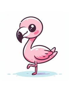 a pink flamingo standing in the water