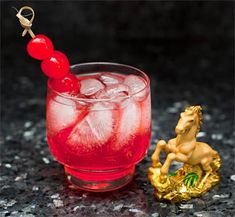 the chinese new year cocktail is ready to be eaten