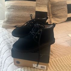 Black Neumal Boot, Us 8 Uk 7, Wore Once Black Ugg Shoes, Ugg Neumel Black, Uggs Black, Bday List, Ugg Neumel, Black Ugg Boots, Black Uggs, Ugg Black, Christmas Wishlist