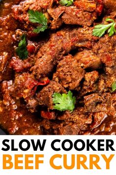 this slow cooker beef curry is an easy and delicious meal that's ready in under 30 minutes