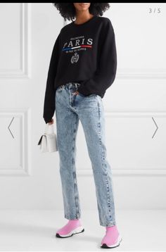 Balenciaga Runners Outfit, Sneakers And Jeans, Balenciaga Sweatshirt, Balenciaga Shoulder Bag, Balenciaga Jeans, Shoes Sneakers High Tops, Outfit Botas, Balenciaga Sneakers, Balenciaga Speed