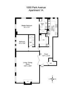 the floor plan for an apartment at 100 park avenue