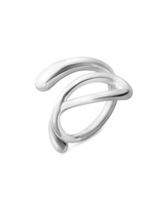 Georg Jensen Sterling Silver Mercy Open Sculptural Ring Georg Jensen Jewelry, Sculptural Ring, Yellow Diamonds Engagement, Platinum Rose Gold, Swirl Ring, Organic Rings, Yellow Gold Engagement, Large Ring, Georg Jensen