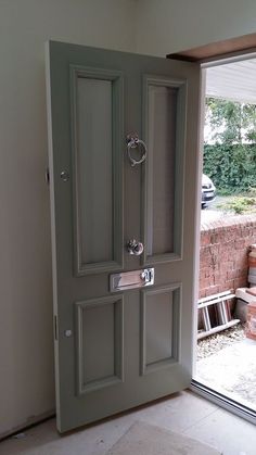 an image of a door with the words 25 best ideas about grey front doors on pinterest