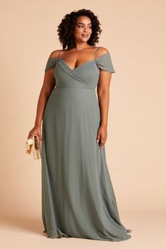 Spence Plus Size Convertible Chiffon Bridesmaid Dress in Sea Glass – Birdy Grey Bridesmaid Dresses Sage Green Plus Size, Bridemaid Dress Curvy, Mid Size Bridesmaid Dress, Bridesmaid Dresses For Plus Size, Bridesmaid Dresses Curvy, Bridesmaid Dress For Plus Size, Early Pregnancy Dresses, Plus Size Maid Of Honor Dress, Maternity Gowns Formal