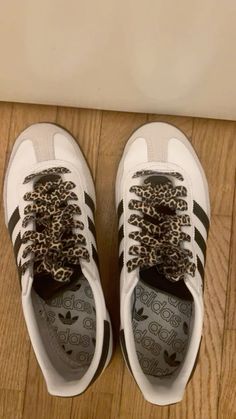 | leopard print | sambas | new york city | downtown | it gir | sade | A$AP ROCKY | Sambas Adidas, Adidas White Shoes, City Downtown, Fancy Fits, Adidas Sambas, Jeweled Shoes, Leopard Shoes