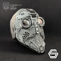 This is a Grey variant of my "Antihero//V4:Type-A" full face mask design, featuring circular tinted lenses with a silver color. Tech Specs: Frame Material - FDM 3d Print Armor Material - 3d Printed/Steel Fasteners Lens - Tinted Circular Lenses (Functional Sunglasses) Buckle - Standard " "Parachute Buckles" on adjustable straps If you would like this mask in a custom color, check out this listing here! https://www.etsy.com/listing/1519074769 Attaches with an adjustable strap and buckle, the masks Silver Fantasy Masks And Prosthetics For Party, Full Face Mask Design, Futuristic Full Face Protection Mask, Sci-fi Mask For Cosplay Events, Armor Mask, Black Sci-fi Full Face Mask, 3d Printed Mask For Cosplay, Specs Frame, Costume Masks