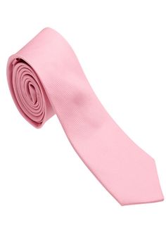 100% Woven Silk Light Pink Tie - Tomasso Black Pink Ties, One Size Fits All, Light Pink, Silk, Pink, Black