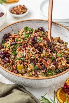 Vegan Red Rice Stuffing made with Lotus Foods' nutritious Organic Red Rice Rice Stuffing Recipes, Cozy Fall Dinner, Holiday Stuffing, Meatless Dishes, Rice Stuffing, Food Inc, Fall Dinner Recipes, Organic Rice, Red Rice