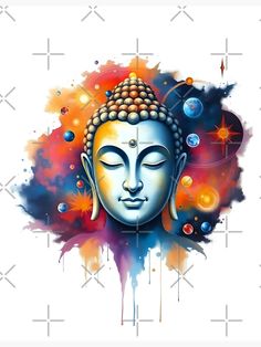 " Multi-colored Modern Art.| Buddha Digital Painting" Poster for Sale by Dev-Ang | Redbubble