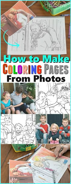 children's coloring pages with the title, how to make coloring pages from photos