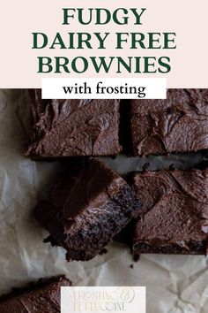 fudgey dairy free brownies with frosting