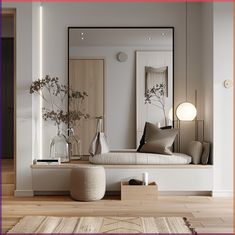 a living room filled with furniture and decor on top of a hard wood flooring