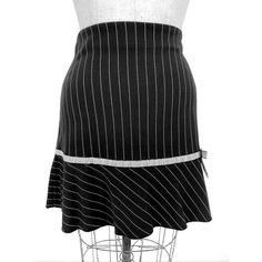 Vintage 90s Black and White Striped skirt.  Zips up the back.  Houndstooth ribbon detail around skirt.  Tag reads Speechless.  Size 7. Polyester, Rayon, Spandex.  Measurements Waist 30 in Hips aprox 39 in Length 17 in Black And White Striped Skirt, White Striped Skirt, Striped Skirt, Pretty Fabric, Vintage Skirt, Vintage 90s, Mini Skirt, Womens Bottoms, Zip Ups