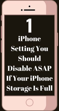 an iphone with the text 1 phone setting you should disable asp if your phone storage is full