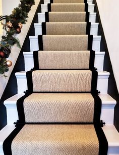 a set of stairs with christmas decorations on them