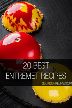 some food that is on top of a black plate with the words 20 best entret